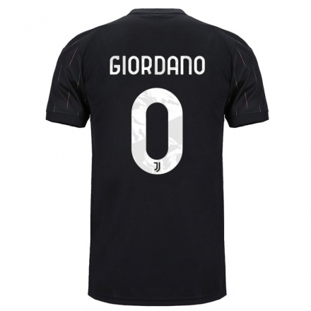 Naisten Jalkapallo Michela Giordano #0 Musta Vieraspaita 2021/22 Lyhythihainen Paita T-paita