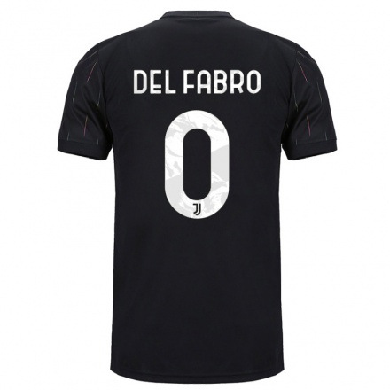 Naisten Jalkapallo Dario Del Fabro #0 Musta Vieraspaita 2021/22 Lyhythihainen Paita T-paita