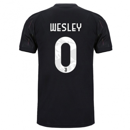 Naisten Jalkapallo Wesley #0 Musta Vieraspaita 2021/22 Lyhythihainen Paita T-paita