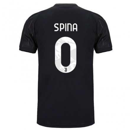 Naisten Jalkapallo Raffaele Spina #0 Musta Vieraspaita 2021/22 Lyhythihainen Paita T-paita