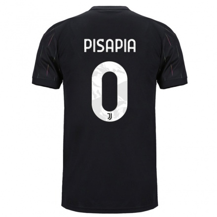 Naisten Jalkapallo Luciano Pisapia #0 Musta Vieraspaita 2021/22 Lyhythihainen Paita T-paita