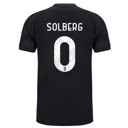 Naisten Jalkapallo Elias Solberg #0 Musta Vieraspaita 2021/22 Lyhythihainen Paita T-paita