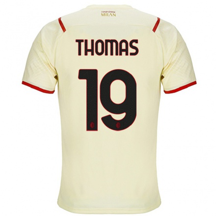 Naisten Jalkapallo Lindsey Thomas #19 Samppanja Vieraspaita 2021/22 Lyhythihainen Paita T-paita