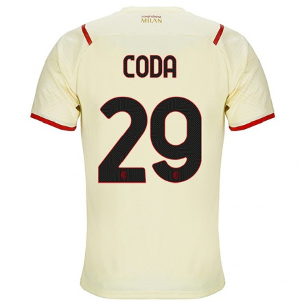 Naisten Jalkapallo Anita Coda #29 Samppanja Vieraspaita 2021/22 Lyhythihainen Paita T-paita