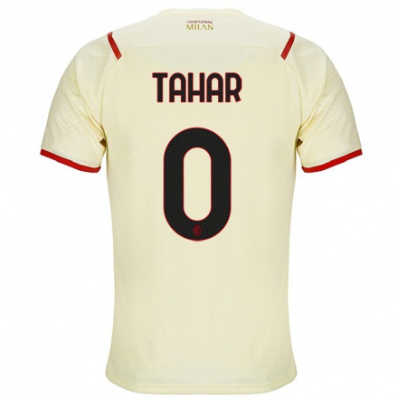 Naisten Jalkapallo Riad Tahar #0 Samppanja Vieraspaita 2021/22 Lyhythihainen Paita T-paita