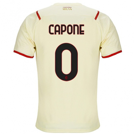 Naisten Jalkapallo Andrea Capone #0 Samppanja Vieraspaita 2021/22 Lyhythihainen Paita T-paita