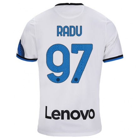 Naisten Jalkapallo Ionut Radu #97 Valkoinen Sininen Vieraspaita 2021/22 Lyhythihainen Paita T-paita