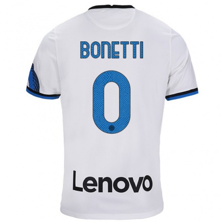 Naisten Jalkapallo Tatiana Bonetti #0 Valkoinen Sininen Vieraspaita 2021/22 Lyhythihainen Paita T-paita