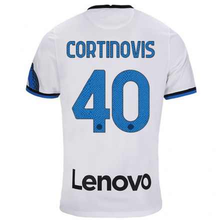 Naisten Jalkapallo Fabio Cortinovis #40 Valkoinen Sininen Vieraspaita 2021/22 Lyhythihainen Paita T-paita