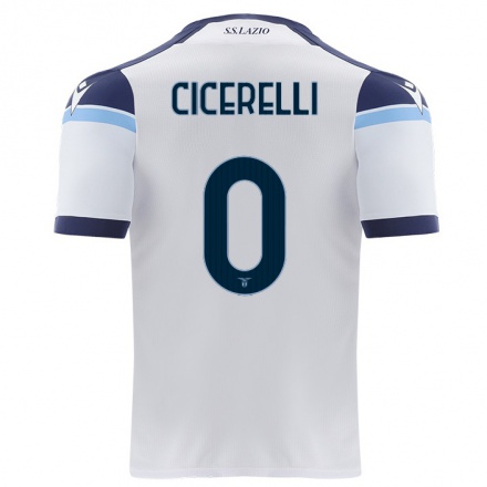 Naisten Jalkapallo Emanuele Cicerelli #0 Valkoinen Vieraspaita 2021/22 Lyhythihainen Paita T-paita