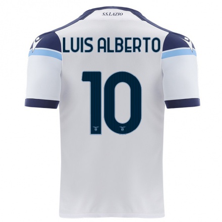 Naisten Jalkapallo Luis Alberto #10 Valkoinen Vieraspaita 2021/22 Lyhythihainen Paita T-paita