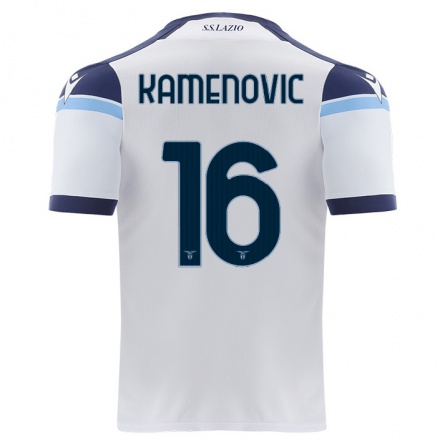 Naisten Jalkapallo Dimitrije Kamenovic #16 Valkoinen Vieraspaita 2021/22 Lyhythihainen Paita T-paita