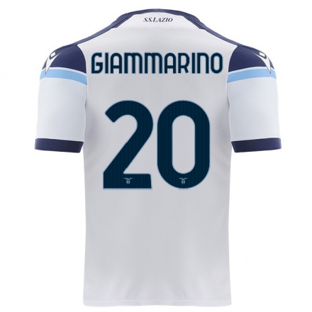 Naisten Jalkapallo Virginia Di Giammarino #20 Valkoinen Vieraspaita 2021/22 Lyhythihainen Paita T-paita