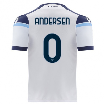 Naisten Jalkapallo Signe Holt Andersen #0 Valkoinen Vieraspaita 2021/22 Lyhythihainen Paita T-paita