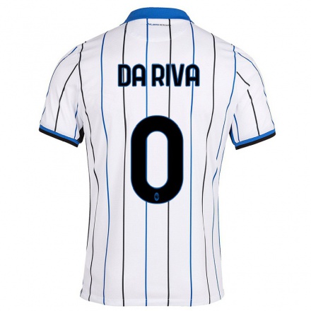 Naisten Jalkapallo Jacopo Da Riva #0 Sinivalkoinen Vieraspaita 2021/22 Lyhythihainen Paita T-paita