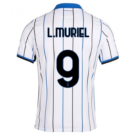 Naisten Jalkapallo Luis Muriel #9 Sinivalkoinen Vieraspaita 2021/22 Lyhythihainen Paita T-paita