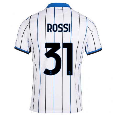Naisten Jalkapallo Francesco Rossi #31 Sinivalkoinen Vieraspaita 2021/22 Lyhythihainen Paita T-paita