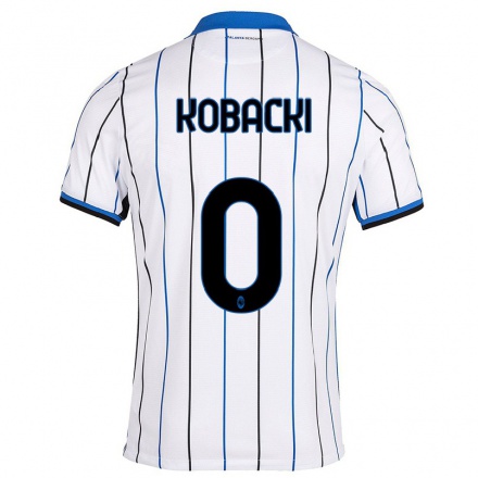 Naisten Jalkapallo Olaf Kobacki #0 Sinivalkoinen Vieraspaita 2021/22 Lyhythihainen Paita T-paita