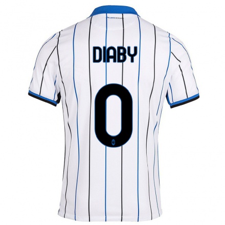 Naisten Jalkapallo Ousmane Diaby #0 Sinivalkoinen Vieraspaita 2021/22 Lyhythihainen Paita T-paita