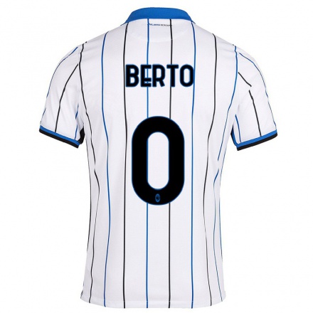 Naisten Jalkapallo Gabriele Berto #0 Sinivalkoinen Vieraspaita 2021/22 Lyhythihainen Paita T-paita