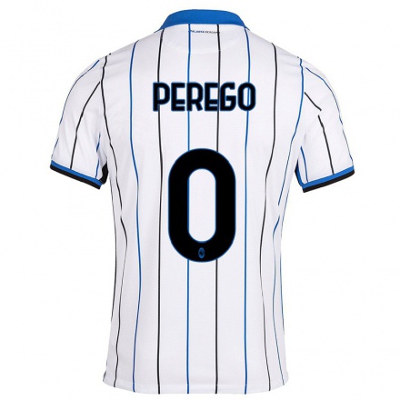 Naisten Jalkapallo Liam Perego #0 Sinivalkoinen Vieraspaita 2021/22 Lyhythihainen Paita T-paita