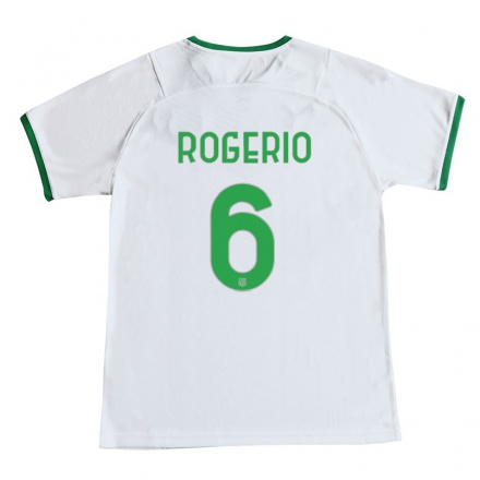 Naisten Jalkapallo Rogerio #6 Valkoinen Vieraspaita 2021/22 Lyhythihainen Paita T-paita