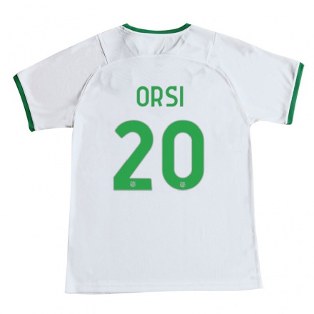 Naisten Jalkapallo Benedetta Orsi #20 Valkoinen Vieraspaita 2021/22 Lyhythihainen Paita T-paita