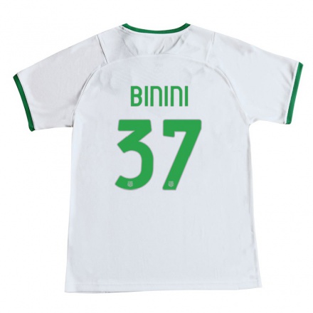 Naisten Jalkapallo Chiara Binini #37 Valkoinen Vieraspaita 2021/22 Lyhythihainen Paita T-paita