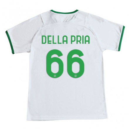 Naisten Jalkapallo Greta Della Pria #66 Valkoinen Vieraspaita 2021/22 Lyhythihainen Paita T-paita