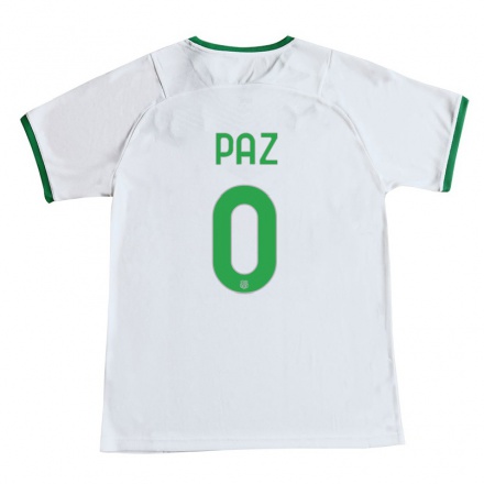 Naisten Jalkapallo Yeferson Paz #0 Valkoinen Vieraspaita 2021/22 Lyhythihainen Paita T-paita