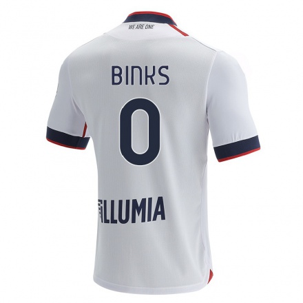 Naisten Jalkapallo Luis Binks #0 Maitomainen Valkoinen Vieraspaita 2021/22 Lyhythihainen Paita T-paita