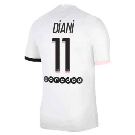 Naisten Jalkapallo Kadidiatou Diani #11 Valkoinen Vaaleanpunainen Vieraspaita 2021/22 Lyhythihainen Paita T-paita