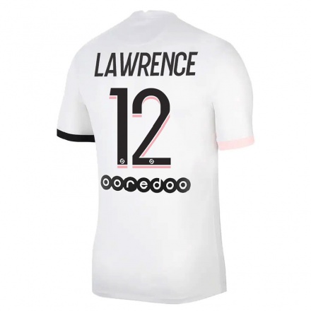 Naisten Jalkapallo Ashley Lawrence #12 Valkoinen Vaaleanpunainen Vieraspaita 2021/22 Lyhythihainen Paita T-paita