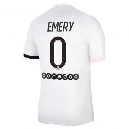 Naisten Jalkapallo Warren Zaire Emery #0 Valkoinen Vaaleanpunainen Vieraspaita 2021/22 Lyhythihainen Paita T-paita