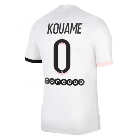Naisten Jalkapallo Kelly Kouame #0 Valkoinen Vaaleanpunainen Vieraspaita 2021/22 Lyhythihainen Paita T-paita