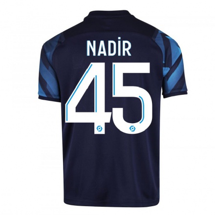 Naisten Jalkapallo Bilal Nadir #45 Tummansininen Vieraspaita 2021/22 Lyhythihainen Paita T-paita