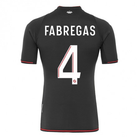 Naisten Jalkapallo Cesc Fabregas #4 Musta Vieraspaita 2021/22 Lyhythihainen Paita T-paita