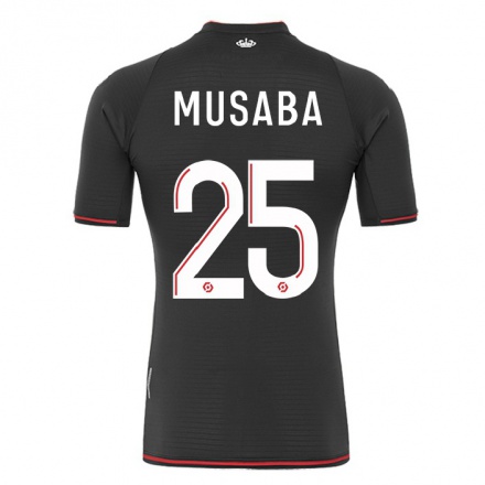 Naisten Jalkapallo Anthony Musaba #25 Musta Vieraspaita 2021/22 Lyhythihainen Paita T-paita