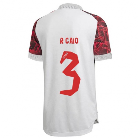 Naisten Jalkapallo Rodrigo Caio #3 Valkoinen Vieraspaita 2021/22 Lyhythihainen Paita T-paita