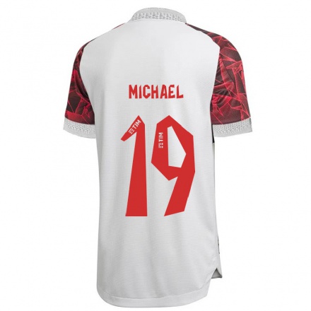 Naisten Jalkapallo Michael #19 Valkoinen Vieraspaita 2021/22 Lyhythihainen Paita T-paita