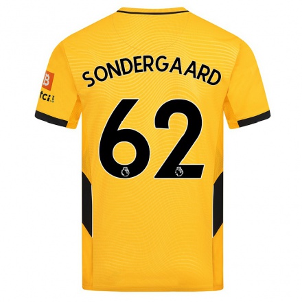 Naisten Jalkapallo Andreas Sondergaard #62 Keltainen Kotipaita 2021/22 Lyhythihainen Paita T-paita