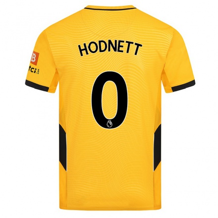 Naisten Jalkapallo Jack Hodnett #0 Keltainen Kotipaita 2021/22 Lyhythihainen Paita T-paita