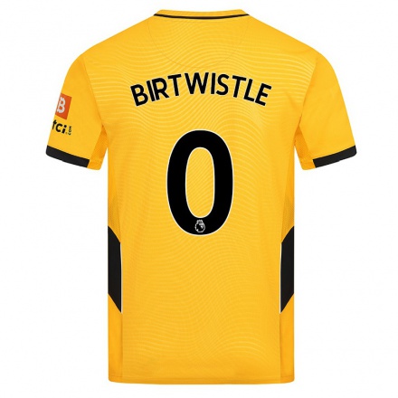 Naisten Jalkapallo Harry Birtwistle #0 Keltainen Kotipaita 2021/22 Lyhythihainen Paita T-paita