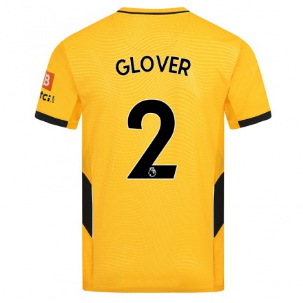 Naisten Jalkapallo Lyndsey Glover #2 Keltainen Kotipaita 2021/22 Lyhythihainen Paita T-paita