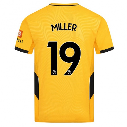 Naisten Jalkapallo Alisha Miller #19 Keltainen Kotipaita 2021/22 Lyhythihainen Paita T-paita