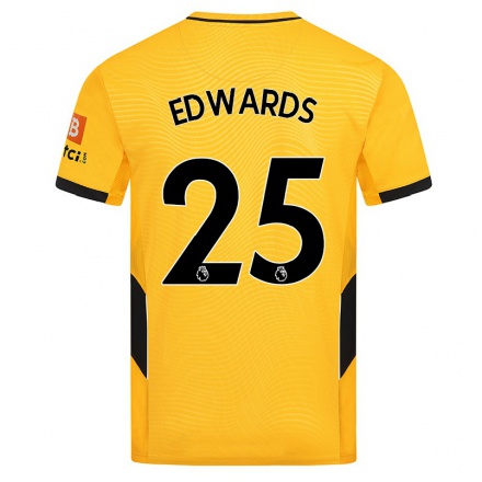 Naisten Jalkapallo Nyah Edwards #25 Keltainen Kotipaita 2021/22 Lyhythihainen Paita T-paita