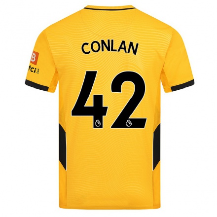 Naisten Jalkapallo Orla Conlan #42 Keltainen Kotipaita 2021/22 Lyhythihainen Paita T-paita