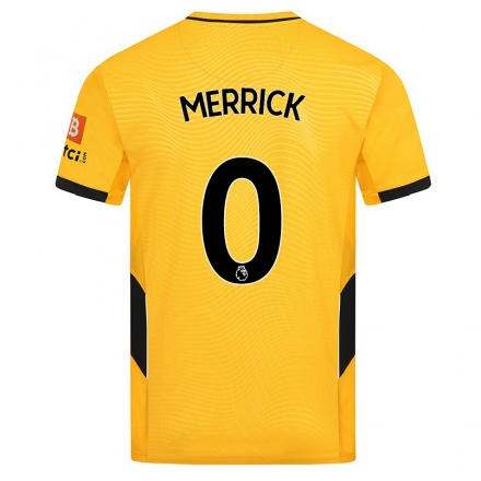 Naisten Jalkapallo Beth Merrick #0 Keltainen Kotipaita 2021/22 Lyhythihainen Paita T-paita