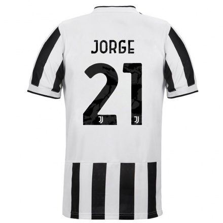 Naisten Jalkapallo Kaio Jorge #21 Valkoinen Musta Kotipaita 2021/22 Lyhythihainen Paita T-paita