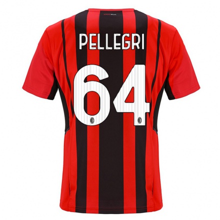 Naisten Jalkapallo Pietro Pellegri #64 Punamusta Kotipaita 2021/22 Lyhythihainen Paita T-paita